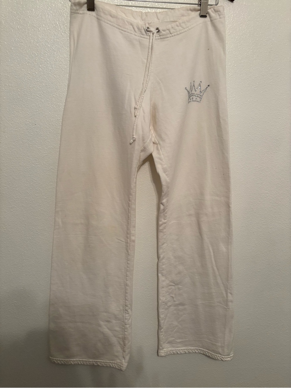 American Apparel Classic girl Drawstring Lounge Pants w/ rhinestone Crown S